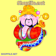 Vector ông thần tài hạnh phúc