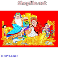 Vector phúc lộc thọ trò chuyện