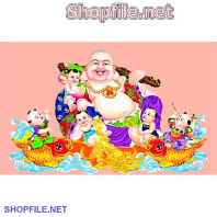 Vector ông địa bụng bia