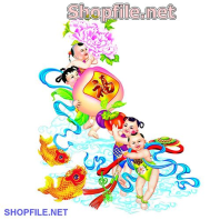 Vector lũ trẻ con chơi đùa trên trời