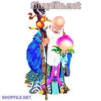 Vector ông thọ áo xanh