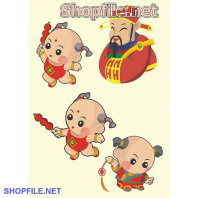 Vector đám trẻ con tinh nghịch