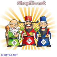 Vector phúc lộc thọ cười lớn