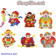 Vector các điệu bộ của thần tài