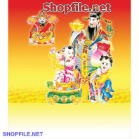 Vector ông thần tài chơi cùng con nít