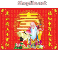 Vector ông thọ chúc xuân