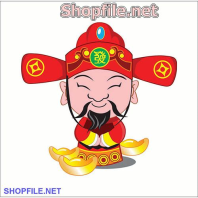 Vector ông thần tài hoạt hình