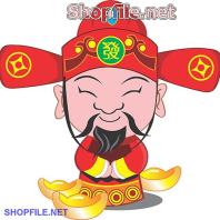 Vector thần tài ngộ nghĩnh