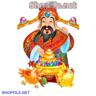 Vector thần tài và câu chúc tết ý nghĩa