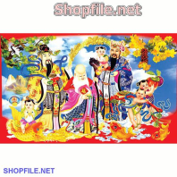 Vector phúc lộc thọ bay trên trời