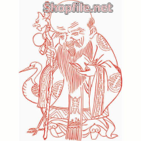 Vector nét vẽ ông thọ ấn tượng