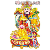 Vector bác thần tài và núi vàng của mình