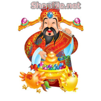 Vector chú thần tài giàu có