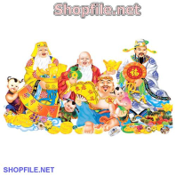 Vector gia đình phúc lộc thọ chụp hình kỷ niệm