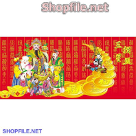 Vector phúc lộc thọ và cầu thang vàng