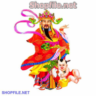 Vector thần tài trong trang phục bắt mắt