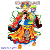 Vector thần tài bay lên trời