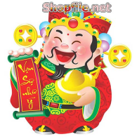 Vector thần tài ôm cục vàng cưng