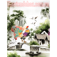 Con gà psd năm mới Đinh Dậu