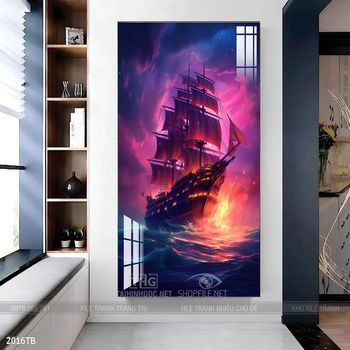 Tranh thuận buồm xuôi gió treo tường