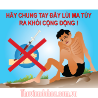 Vector tuyên truyên đẩy lùi ma túy