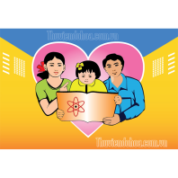 Tranh cổ động gia đình hạnh phúc