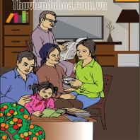 Tranh cổ động gia đình việt nam