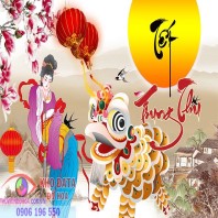 Vector múa lân múa rồng trung thu