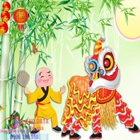 Vector múa lân múa rồng trung thu