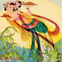 Vector chị hằng thỏ ngọc chú cuội