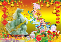 Tranh Tài Lộc, tranh Tết mã đáo giả ngọc đẹp