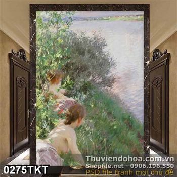 Tranh khỏa thân nghệ thuật với thiên nhiên