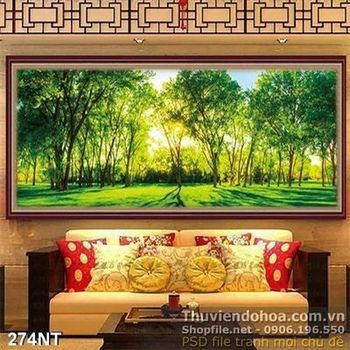 Tranh hoàng hôn khu công viên