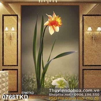 Tranh hoa địa lan nghệ thuật