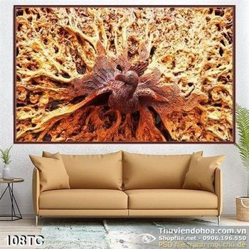 Tranh chim công điêu khắc gỗ đẹp 3d