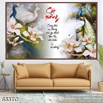 Tranh chim công cát tường