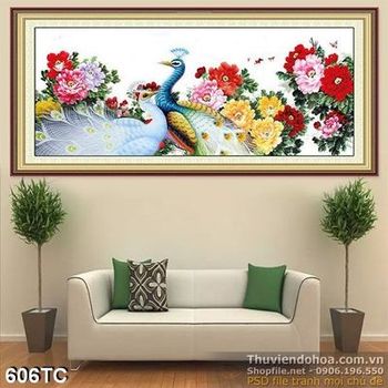 Tranh chim công khổ ngang yêu đương