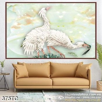 Tranh chim công màu trắng 3d psd đẹp