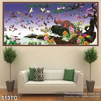 Tranh chim công và muôn loài chim đẹp