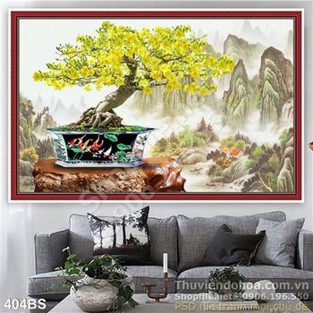 Chậu bonsai hoa mai phong thủy hữu tình