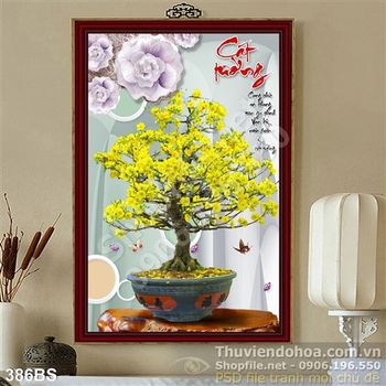 Chậu bonsai hoa mai cát tường