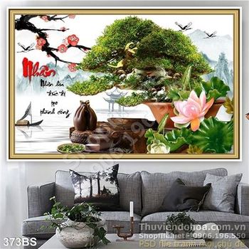 Chậu bonsai giả ngọc và con thuyền nhỏ