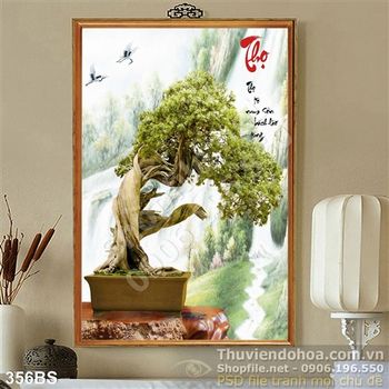 Chậu bonsai nghệ thuật in gạch đẹp năm mới