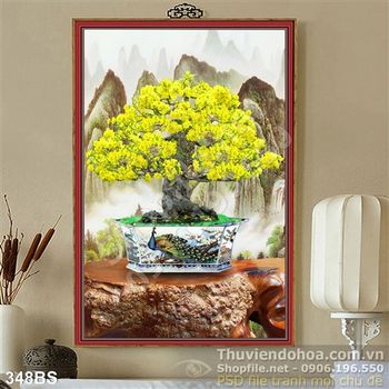 Chậu bonsai hoa mai rực rỡ 2020