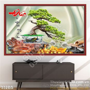 Chậu bonsai chữ đức và chậu hoa chim công