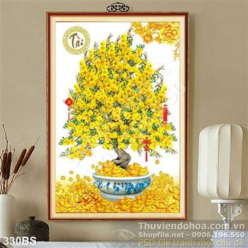 Chậu bonsai hoa mai tài lộc năm 2020