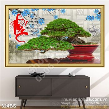 Chậu bonsai lớn là chữ phúc đẹp