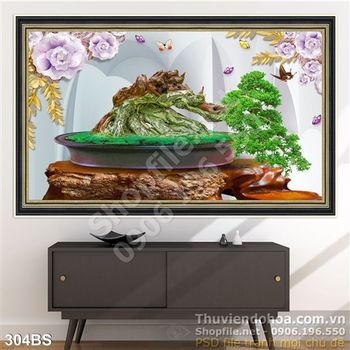 Tranh bonsai ấn tượng năm 2020 đẹp độc lạ