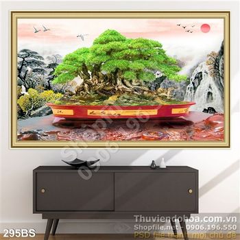 Tranh bonsai 2020 nghệ thuật in gạch