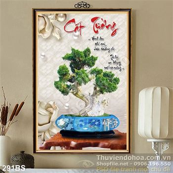Chậu bonsai cát tướng đẹp in gạch men